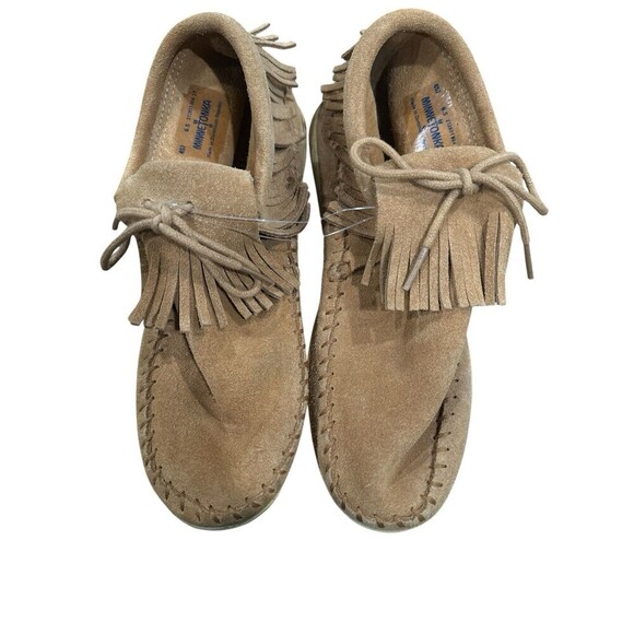 Minnetonka Shoes - Minnetonka Venice 457 Women's 6.5 Tan Suede Bootie Ankle Boots Moccasins Fringe